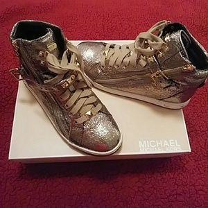 Michael Kors Gold Tennis Shoes